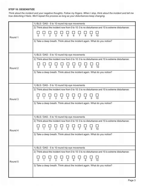 Printable Emdr Worksheets